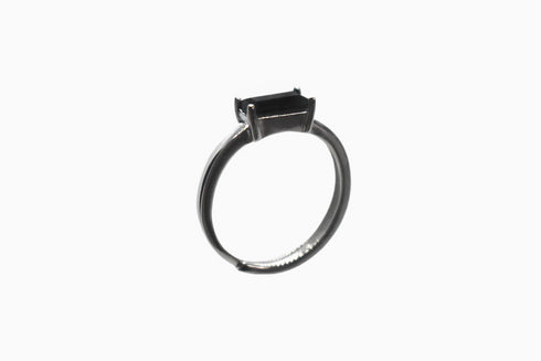 Ameya अमेय | Onyx | Ring | Silber | Rhodiniert